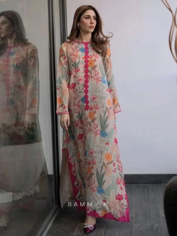 Pakistani Digital print One Piece