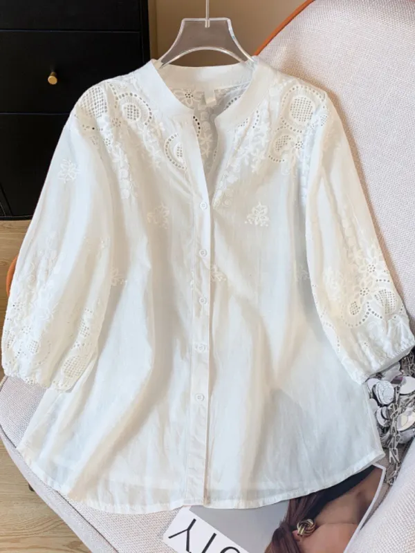 Premium Exclusive imported cotton Women’s Woven Shirt Collection white